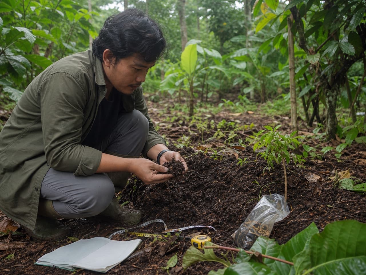 Observing soil conditions in the field